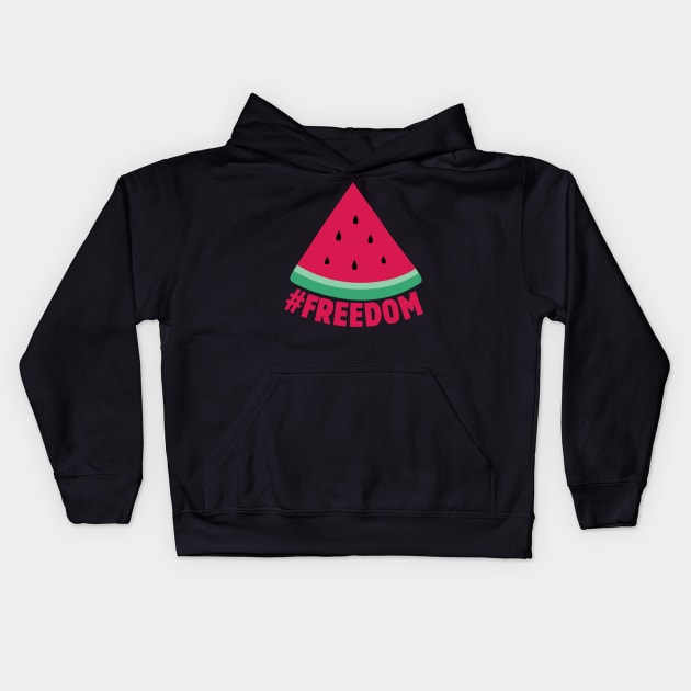 This Is Not a Watermelon Palestine Freedom Kids Hoodie by Illustradise